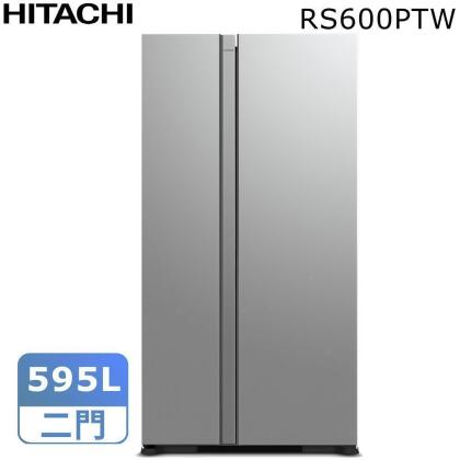 (美安獨家)HITACHI日立595公升變頻琉璃對開冰箱RS600PTW*送三層鋼蜂巢不沾炒鍋 