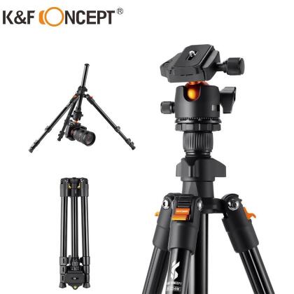K&F Concept 便攜者 板扣式4節鋁合金三腳架 球型雲台 KF09.101 送乾燥包五入組 