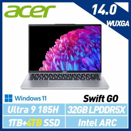 Ultra AI新機【雙碟升級】Acer 宏碁 Swift GO SFG14-73T-96UZ 14吋 AI觸控筆電 