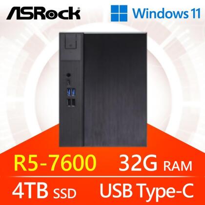 華擎系列【小天異星Win】R5-7600六核 小型電腦(32G/4T SSD/Win11)《Meet X600》 