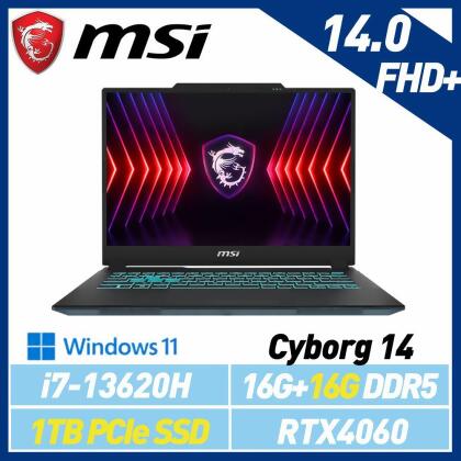 13代新機【全面升級】MSI 微星 Cyborg 14 A13VF-026TW 14吋 電競筆電 
