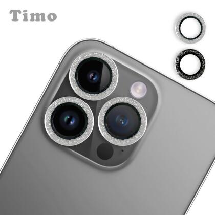 【Timo】iPhone 16 Pro Max 閃鑽玻璃手機鏡頭保護貼/保貼 