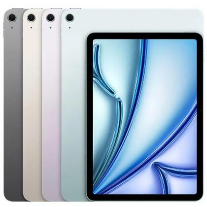 美安獨家Apple iPad Air 6 11吋 256GB WIFI 2024-含鋼化玻璃貼+可立式皮套 