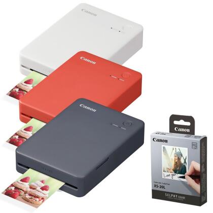Canon SELPHY SQUARE QX20 輕巧相片印表機 相印機 公司貨 送XS-20L 五盒+束口袋(顏色隨機 