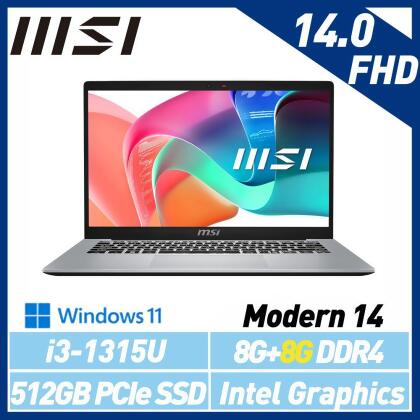 13代新機【記憶體升級】MSI 微星 Modern 14 F13MG-044TW 14吋 商務筆電 