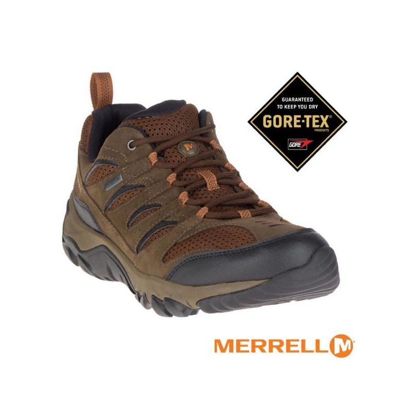 美國merrell 男新款white Pine Venti Gore Tex 多功能防水透氣登山健行鞋 登山鞋 Grip耐磨抓地系統 抗菌防臭鞋墊 Ml 咖啡from Friday購物at Shop Com Tw