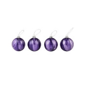 Set of 4 Purple Glass Shimmer Baubles Set of 4 Purple Glass Shimmer Baubles