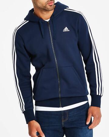 adidas navy zip hoodie