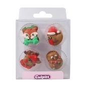 Culpitt Winter Friends Sugar Decorations - Pack of 12 Culpitt Winter Friends Sugar Decorations - Pack of 12
