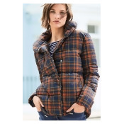 Next Womens Check Tartan Padded Jacket Blue 26R Next Womens Check Tartan Padded Jacket Blue 26R