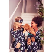 Womens Chelsea Peers Christmas His & Hers Snowy Mountain PJ Set - Black Womens Chelsea Peers Christmas His & Hers Snowy Mountain PJ Set - Black
