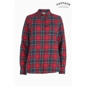Womens FatFace Red Olivia Check Shirt - Red Womens FatFace Red Olivia Check Shirt - Red