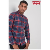 Mens Levi's Blue/Red Jackson Worker Check Shirt - Blue Mens Levi's Blue/Red Jackson Worker Check Shirt - Blue