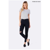 Womens Forever New Lily High Rise Ankle Grazer Jeans - Black Womens Forever New Lily High Rise Ankle Grazer Jeans - Black