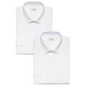 Mens Next White Easy Care Shirts Two Pack - White Mens Next White Easy Care Shirts Two Pack - White