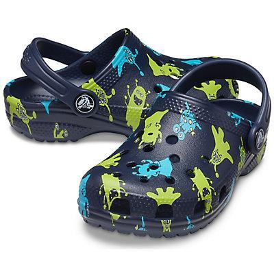 navy blue classic crocs
