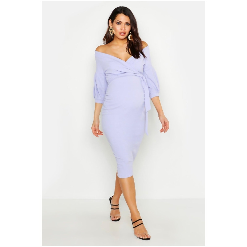 boohoo maternity midi dress