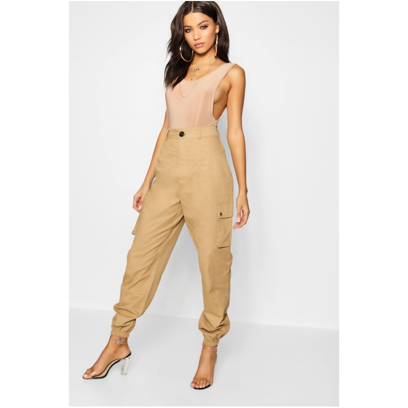 womens cargo pants beige