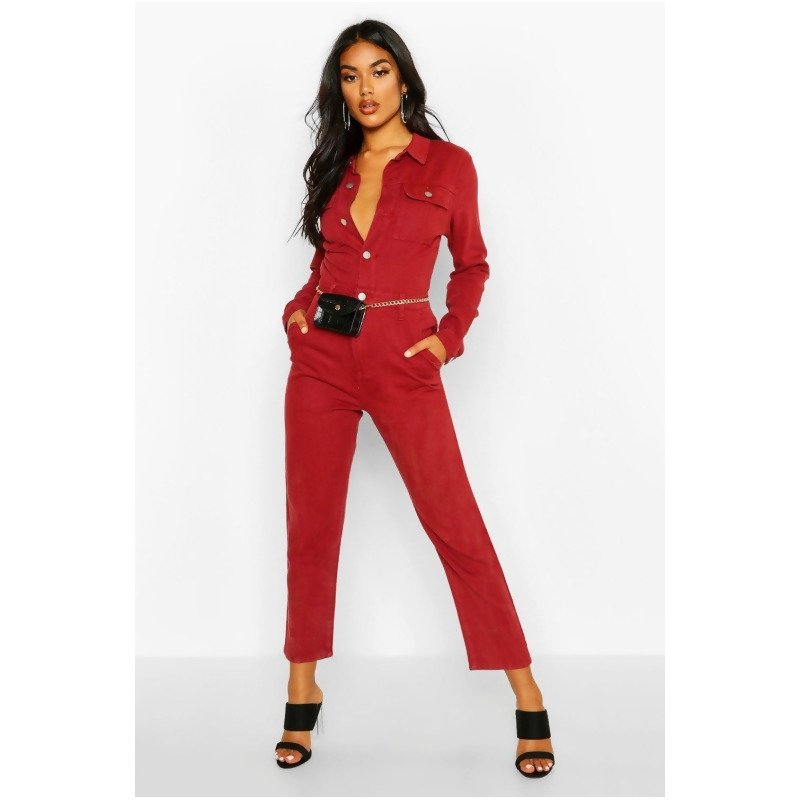 red boiler suit womens