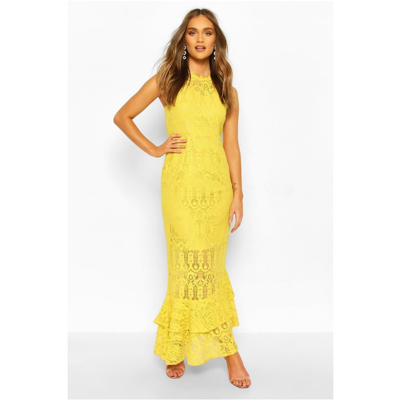 boohoo yellow dress