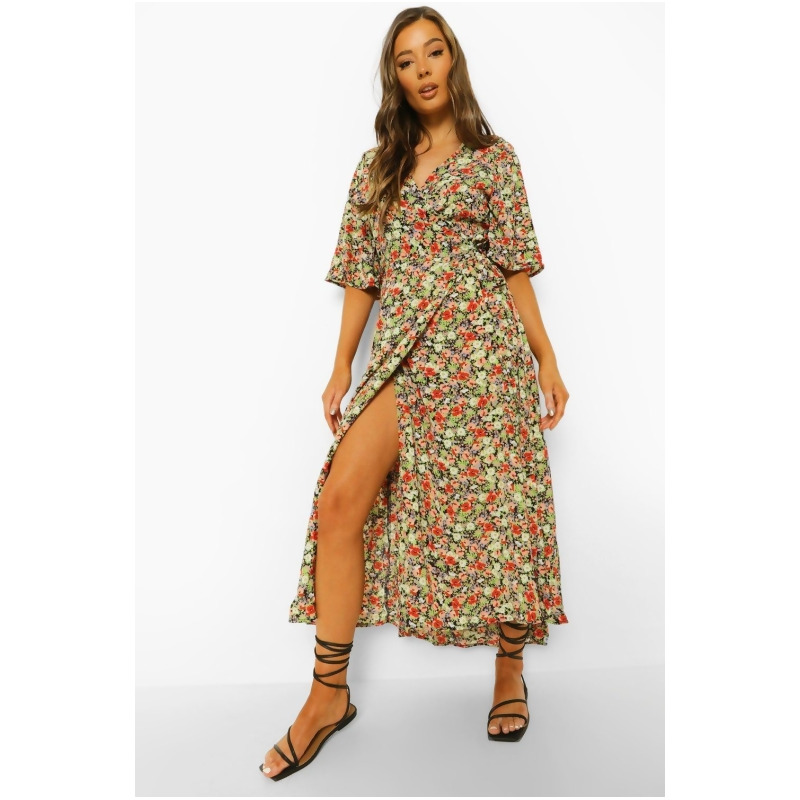 wrap midaxi dress
