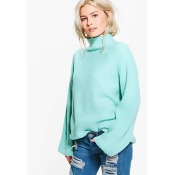 Daisy Funnel Neck Knitted Jumper green Daisy Funnel Neck Knitted Jumper green