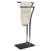 SEVEN - Metal 2 Rung Towel Rail / Drying Rack - Silver SEVEN - Metal 2 Rung Towel Rail / Drying Rack - Silver