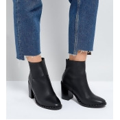 ASOS DESIGN Wide Fit Envy leather ankle boots - Black leather ASOS DESIGN Wide Fit Envy leather ankle boots - Black leather