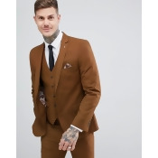 Harry Brown Slim Semi Plain Textured Suit Jacket - Toffee Harry Brown Slim Semi Plain Textured Suit Jacket - Toffee