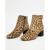 Dune London Olyvea Faux Pony Leopard Print Mid Heel Ankle Boots - Leopard pony Dune London Olyvea Faux Pony Leopard Print Mid Heel Ankle Boots - Leopard pony