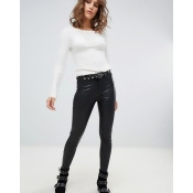 Free People vegan leather high rise long and lean skinny trousers - Black Free People vegan leather high rise long and lean skinny trousers - Black