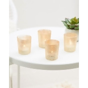 Ginger Ray set of 4 gold glitter Christmas glass candles - Multi Ginger Ray set of 4 gold glitter Christmas glass candles - Multi