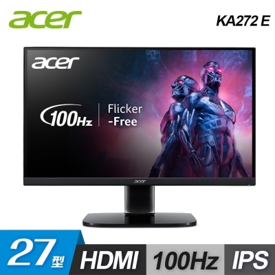 【Acer 宏碁】KA272 E 100Hz 27型 抗閃液晶螢幕 