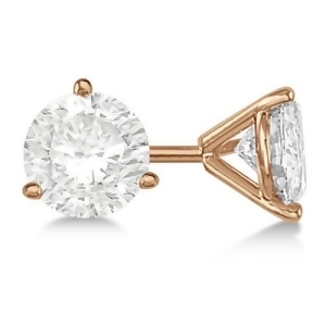0.75Ct. 3-Prong Martini Diamond Stud Earrings 14kt Rose Gold H Si1-si2 - All