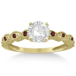 Vintage Marquise Garnet Engagement Ring 18k Yellow Gold 0.18ct - All