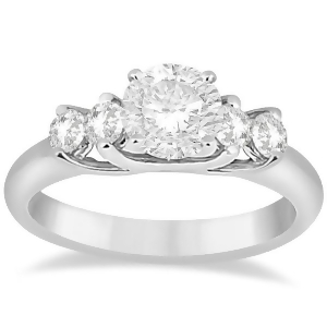 Five Stone Diamond Engagement Ring For Women 18k White Gold 0.40ct - All