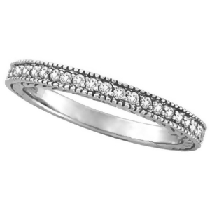 Diamond Wedding Ring Band in 14K White Gold 0.31 ctw - All
