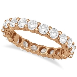 Diamond Eternity Ring Wedding Band 18k Rose Gold 3.00ct - All