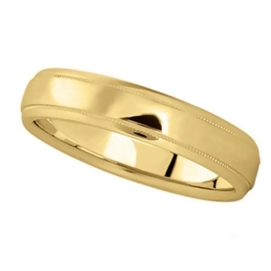 Carved Wedding Band in 18k Yellow Gold 4mm - All