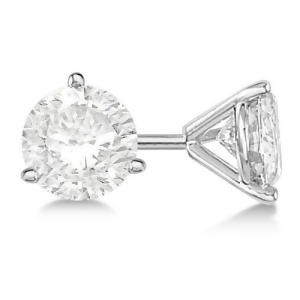 0.50Ct. 3-Prong Martini Diamond Stud Earrings 18kt White Gold H Si1-si2 - All