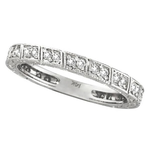 Diamond Stackable Anniversary Band in 14k White Gold 0.33 ctw - All