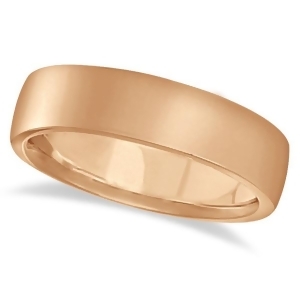 Low Dome Comfort Fit Wedding Ring For Men 14k Rose Gold 5mm - All