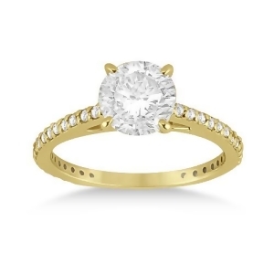 Petite Eternity Diamond Engagement Ring 14k Yellow Gold 0.55ct - All