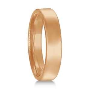 Euro Dome Comfort Fit Wedding Ring Band 18k Rose Gold 4mm - All