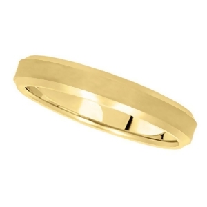 Comfort-fit Carved Wedding Band in 18k Yellow Gold 4mm - All