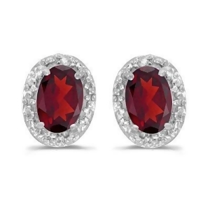Diamond and Ruby Earrings in 14k White Gold 1.20ct - All