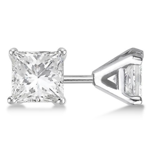 3.00Ct. Martini Princess Diamond Stud Earrings Palladium H-i Si2-si3 - All