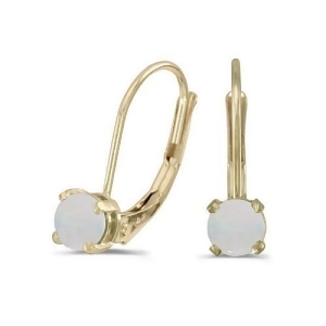Opal Lever-Back Drop Earrings 14k Yellow Gold 0.60ctw - All
