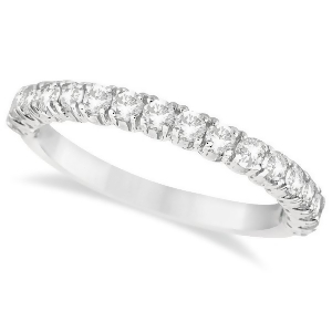 Half-eternity Pave-Set Diamond Stacking Ring Palladium 0.75ct - All