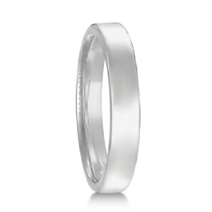 Euro Dome Comfort Fit Wedding Ring Band in Platinum 3mm - All
